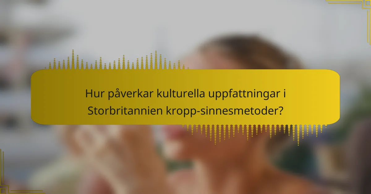 Hur påverkar kulturella uppfattningar i Storbritannien kropp-sinnesmetoder?